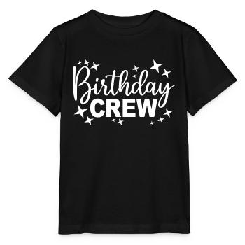 Birthday Crew Matching Group Birthday Party Outfit - Stanley/Stella MINI CREATOR Kids’ T-Shirt - black - Front - Mikhail (115cm)