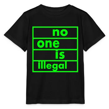 No one is illegal - T-shirt bio MINI CREATOR Stanley/Stella Enfant - noir - Devant - Mikhail (115cm)