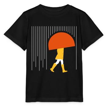 Mensch im Regen - Minimal - Stanley/Stella Kinder T-Shirt MINI CREATOR  - Schwarz - Vorne - Mikhail (115cm)