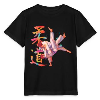 Sportler Judo Kampfkunst Japan - Stanley/Stella Kinder T-Shirt MINI CREATOR  - Schwarz - Vorne - Mikhail (115cm)