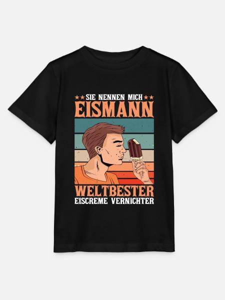 Sie Nennen Mich Eismann Weltbester Eiscreme - Stanley/Stella Kinder T-Shirt MINI CREATOR  - Schwarz