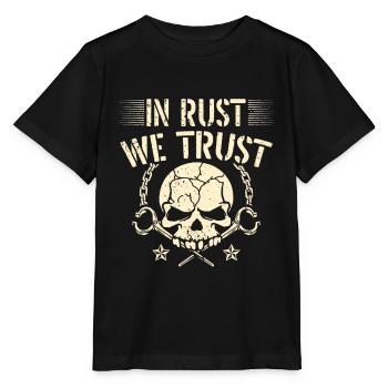 In Rust we rely on Blacksmith Bladesmith - Stanley/Stella MINI CREATOR Kids’ T-Shirt - black - Front - Mikhail (115cm)