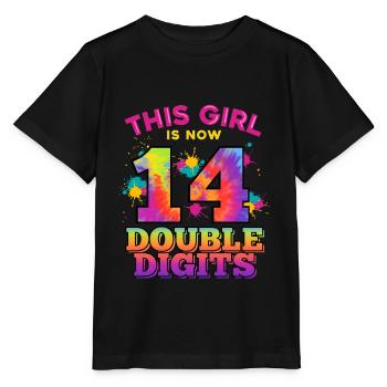 This girl is now 14 double digits 14. - Stanley/Stella MINI CREATOR Kids’ T-Shirt - black - Front - Mikhail (115cm)