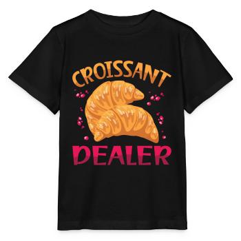 Croissant Händler | Backen Tshirt | - Stanley/Stella Kinder T-Shirt MINI CREATOR  - Schwarz - Vorne - Mikhail (115cm)