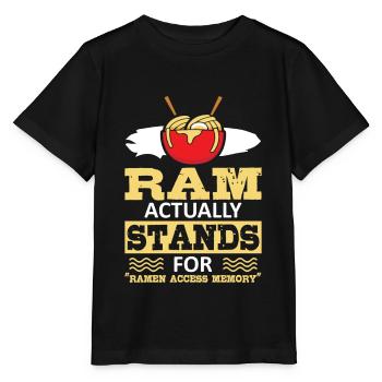 | de mémoire d’accès Ramen | de chemise Ramen Lover Ramen - T-shirt bio MINI CREATOR Stanley/Stella Enfant - noir - Devant - Mikhail (115cm)