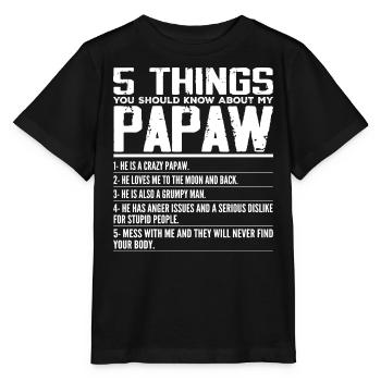 5 Dinge, die du über My Papaw wissen solltest - Opa - Stanley/Stella Kinder T-Shirt MINI CREATOR  - Schwarz - Vorne - Mikhail (115cm)