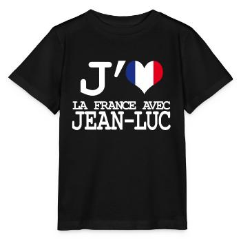 Ich liebe Frankreich mit Jean Luc - Stanley/Stella Kinder T-Shirt MINI CREATOR  - Schwarz - Vorne - Mikhail (115cm)