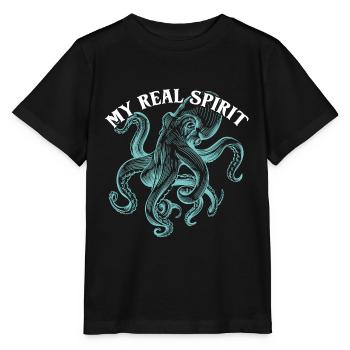 Oktopus ist mein Lieblingstier mein Spirit - Stanley/Stella Kinder T-Shirt MINI CREATOR  - Schwarz - Vorne - Mikhail (115cm)
