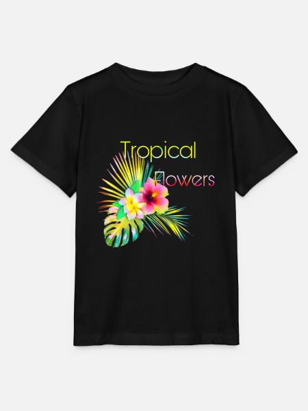 Fleur tropicale - Stanley/Stella Kinder T-Shirt MINI CREATOR - Schwarz