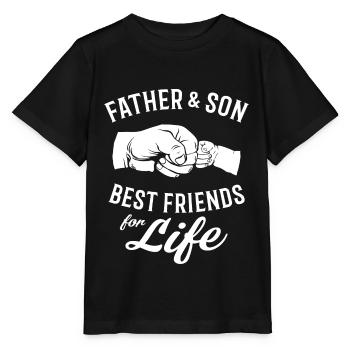 Père et fils - Meilleurs amis pour la vie - T-shirt bio MINI CREATOR Stanley/Stella Enfant - noir - Devant - Mikhail (115cm)