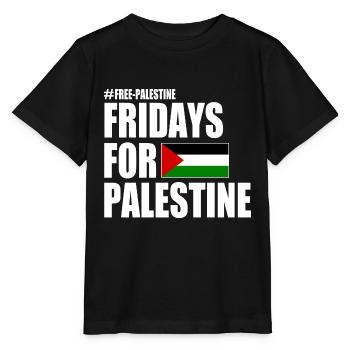 Free palestine fridays for palestine - T-shirt bio MINI CREATOR Stanley/Stella Enfant - noir - Devant - Mikhail (115cm)