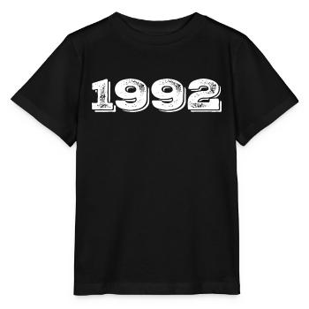 Geburtstagsgeschenk 1992 - 1992 - Stanley/Stella Kinder T-Shirt MINI CREATOR  - Schwarz - Vorne - Mikhail (115cm)