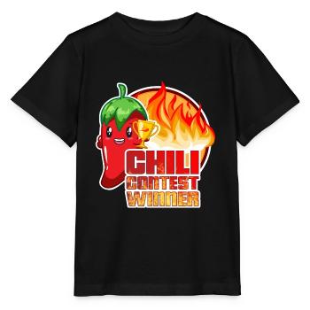 Chili Contest Winner | Hot Food Chilishirt - Stanley/Stella Kinder T-Shirt MINI CREATOR  - Schwarz - Vorne - Mikhail (115cm)