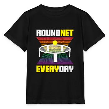Roundnet Everyday | Spike Ball Spikeball Fun - Stanley/Stella Kinder T-Shirt MINI CREATOR  - Schwarz - Vorne - Mikhail (115cm)