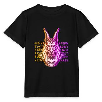 Anubis Dieu Egypte - T-shirt bio MINI CREATOR Stanley/Stella Enfant - noir - Devant - Mikhail (115cm)