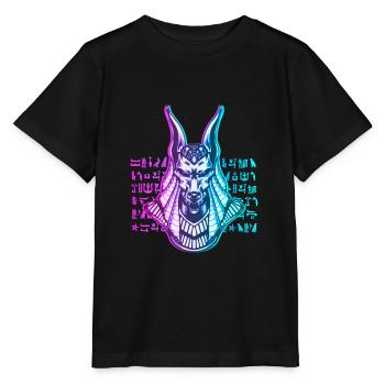 Anubis Dieu Egypte - T-shirt bio MINI CREATOR Stanley/Stella Enfant - noir - Devant - Mikhail (115cm)