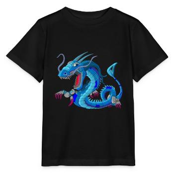 Metalldrache Mechdragon Metall Drache aus Metall - Stanley/Stella Kinder T-Shirt MINI CREATOR  - Schwarz - Vorne - Mikhail (115cm)