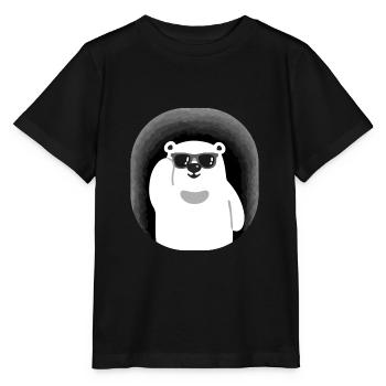 Ours avec lunettes de soleil dans une grotte - T-shirt bio MINI CREATOR Stanley/Stella Enfant - noir - Devant - Mikhail (115cm)