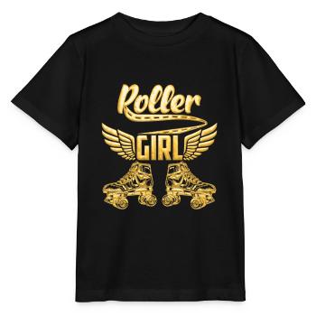 Roller Girl Gold | Roller skates Roller skating - Stanley/Stella MINI CREATOR Kids’ T-Shirt - black - Front - Mikhail (115cm)