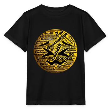 Corona Emoji Covid19 Nerverei - Stanley/Stella Kinder T-Shirt MINI CREATOR  - Schwarz - Vorne - Mikhail (115cm)