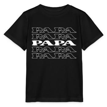 Papa Dad Father Pop Old Man - Stanley/Stella MINI CREATOR Kids’ T-Shirt - black - Front - Mikhail (115cm)