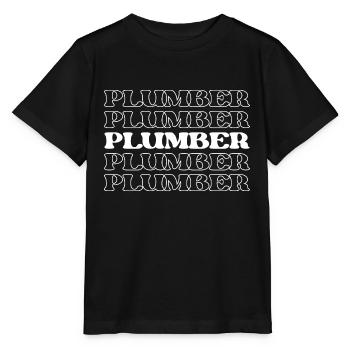 Plumber Pipefitter Pipe Technician Pipe Worker - Stanley/Stella MINI CREATOR Kids’ T-Shirt - black - Front - Mikhail (115cm)