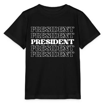 Président Chef de la direction Commandant en chef Chef - T-shirt bio MINI CREATOR Stanley/Stella Enfant - noir - Devant - Mikhail (115cm)