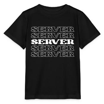 Server Waiter Waitress Food Server Food Service - Stanley/Stella MINI CREATOR Kids’ T-Shirt - black - Front - Mikhail (115cm)
