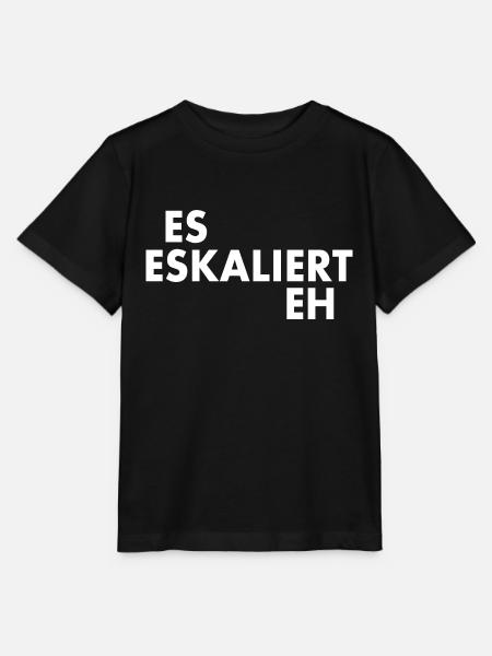 Es eskaliert eh - Stanley/Stella Kinder T-Shirt MINI CREATOR - Schwarz