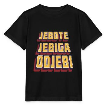 "Balkanizer" Odjebi Jebiga Jebote - Stanley/Stella MINI CREATOR Kids’ T-Shirt - black - Front - Mikhail (115cm)