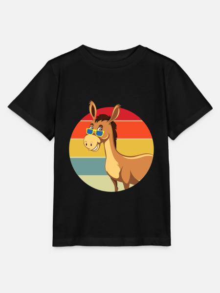 Esel, Esel Maultier, süßer Esel - Stanley/Stella Kinder T-Shirt MINI CREATOR - Schwarz