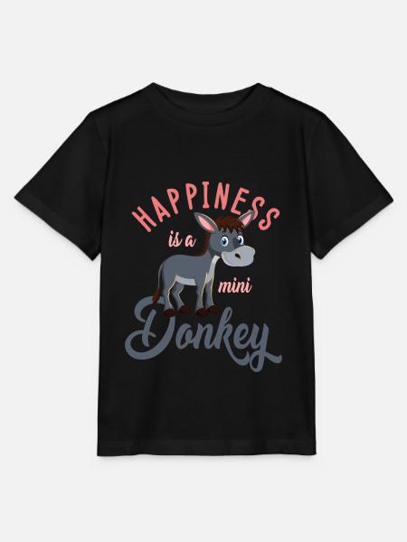 Esel, Esel böser Esel, schlauer Esel - Stanley/Stella Kinder T-Shirt MINI CREATOR - Schwarz