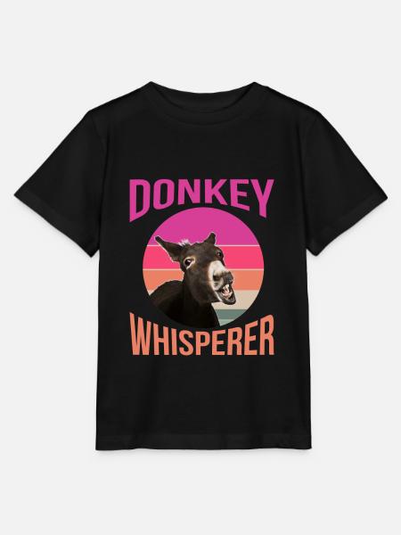 Esel, Esel Esel Liebe, Lustiger Esel - Stanley/Stella Kinder T-Shirt MINI CREATOR - Schwarz