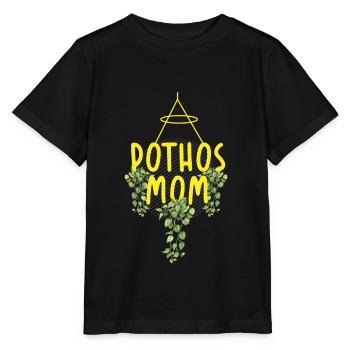 plante, plante de pothos, plantes, - T-shirt bio MINI CREATOR Stanley/Stella Enfant - noir - Devant - Mikhail (115cm)