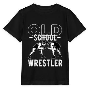 Ringen, Ringen griechisch römischer Stil, - Stanley/Stella Kinder T-Shirt MINI CREATOR  - Schwarz - Vorne - Mikhail (115cm)