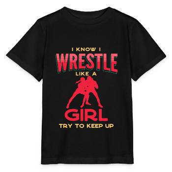 Wrestling, Wrestling Freestyle Wrestling, Wrestler, - Stanley/Stella MINI CREATOR Kids’ T-Shirt - black - Front - Mikhail (115cm)