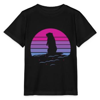 marmot, marmot animal, rodent, - Stanley/Stella MINI CREATOR Kids’ T-Shirt - black - Front - Mikhail (115cm)
