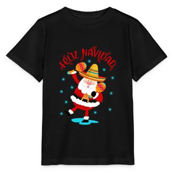 Noël mexicain, mexicain - T-shirt bio MINI CREATOR Stanley/Stella Enfant - noir - Devant - Mikhail (115cm)