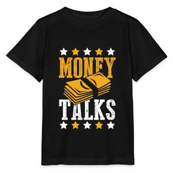 money speaks talks - Stanley/Stella MINI CREATOR Kids’ T-Shirt - black - Front - Mikhail (115cm)