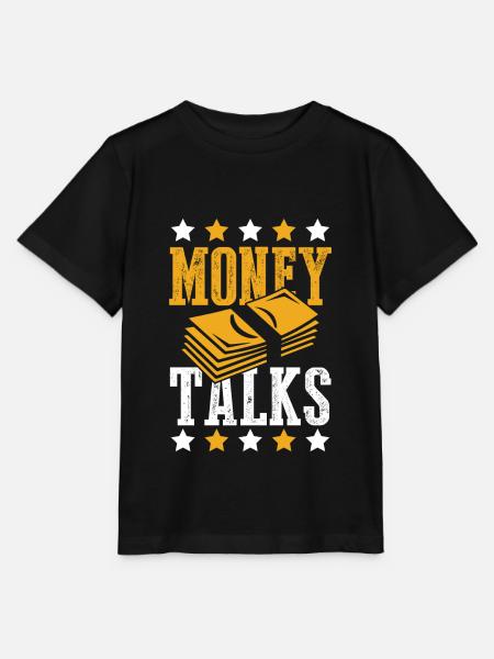 geld spricht talks - Stanley/Stella Kinder T-Shirt MINI CREATOR - Schwarz