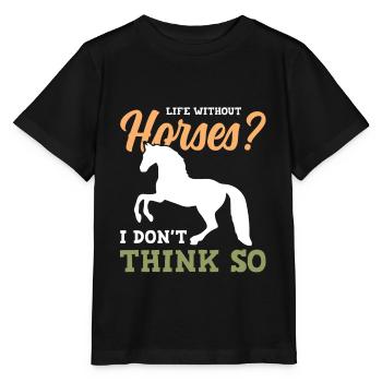 chevaux de cheval - T-shirt bio MINI CREATOR Stanley/Stella Enfant - noir - Devant - Mikhail (115cm)