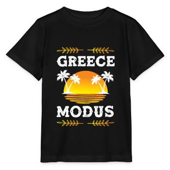 Mode Grèce - T-shirt bio MINI CREATOR Stanley/Stella Enfant - noir - Devant - Mikhail (115cm)