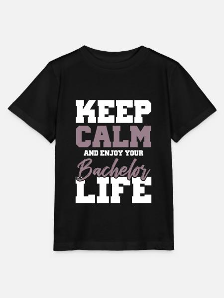 keep calm bachelor - Stanley/Stella Kinder T-Shirt MINI CREATOR  - Schwarz