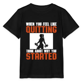 nicht aufgeben fitness - Stanley/Stella Kinder T-Shirt MINI CREATOR  - Schwarz - Vorne - Mikhail (115cm)