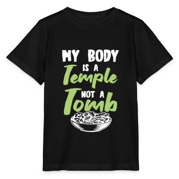 körper tempel vegan - Stanley/Stella Kinder T-Shirt MINI CREATOR  - Schwarz - Vorne - Mikhail (115cm)