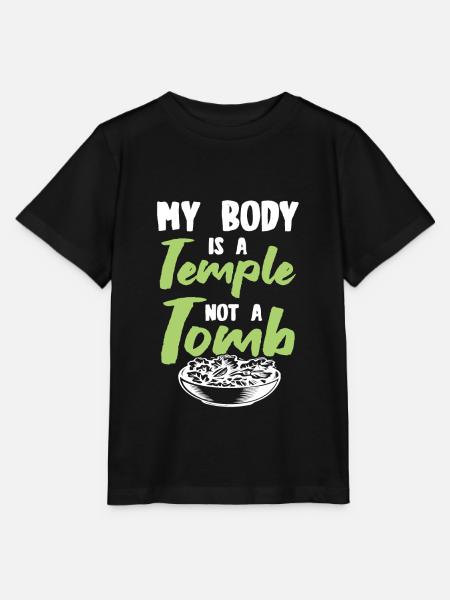 körper tempel vegan - Stanley/Stella Kinder T-Shirt MINI CREATOR  - Schwarz
