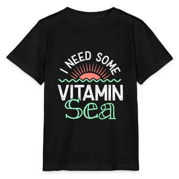 vitamin sea summer - Stanley/Stella MINI CREATOR Kids’ T-Shirt - black - Front - Mikhail (115cm)
