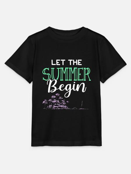lass den sommer beginnen - Stanley/Stella Kinder T-Shirt MINI CREATOR  - Schwarz