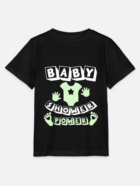 baby shower power - Stanley/Stella Kinder T-Shirt MINI CREATOR  - Schwarz