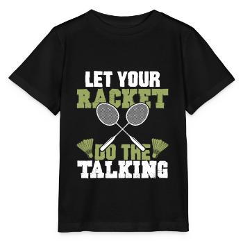 badminton badminton badminton - Stanley/Stella MINI CREATOR Kids’ T-Shirt - black - Front - Mikhail (115cm)